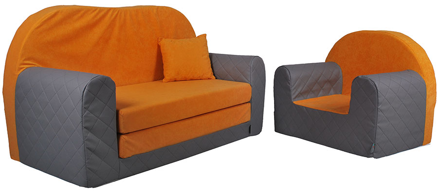 Canapé enfant gris similicuir canapé chambre fauteuil kids - Ciel