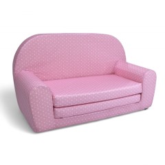 Petit canapé enfant convertible rose
