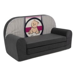 Petit canapé enfant convertible en bouclette effet mouton