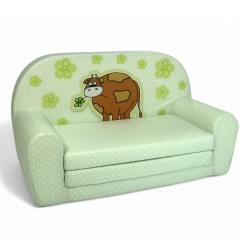 Petit canapé enfant convertible vert