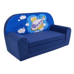 Petit canapé enfant convertible motif avion