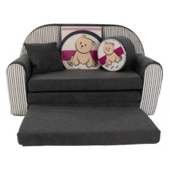 Grand canapé enfant convertible en bouclette effet mouton
