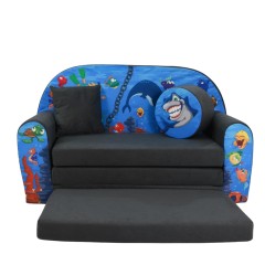 Grand canapé enfant convertible motif océan