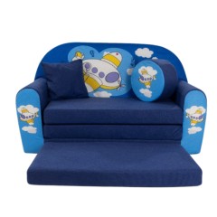 Grand canapé enfant convertible motif avion