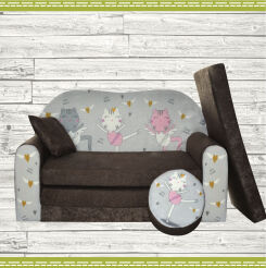Sofa convertible enfant Chats dansants