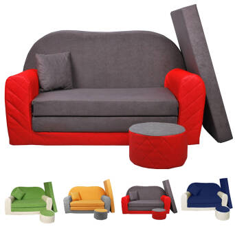 Sofa enfant 2 places convertibles Bi-color