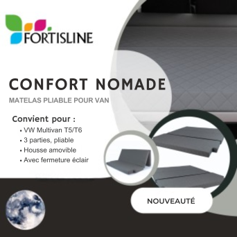 Matelas pliable spécial VW Multivan T5/T6 – confort de voyage garanti