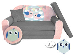 Sofa enfant 2 places convertibles petits oiseaux III