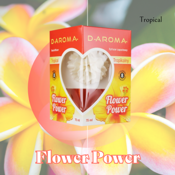Diffuseur d'Arômes Flower Power 75ml Tropical- Fraîcheur Exotique à la Maison