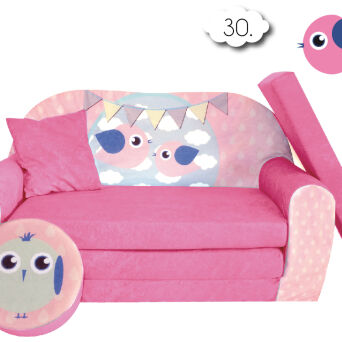 Sofa enfant 2 places convertibles petits oiseaux II