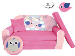 Sofa enfant 2 places convertibles petits oiseaux II