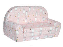 Mini canapé-lit enfant Licorne Rose