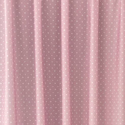 Tissu microfibre rose motif Pois Blancs