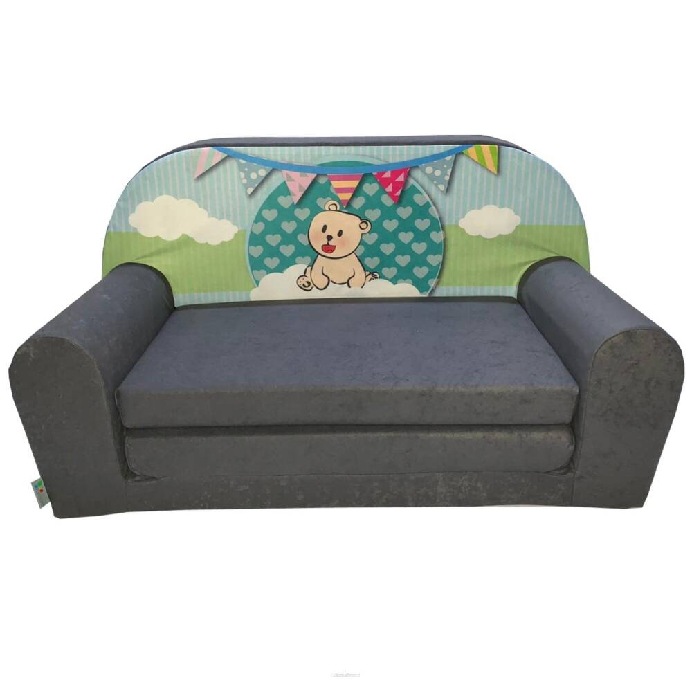 Mini canapé-lit enfant Teddy vertfauteuils,poufs,matelas,meubles enfants