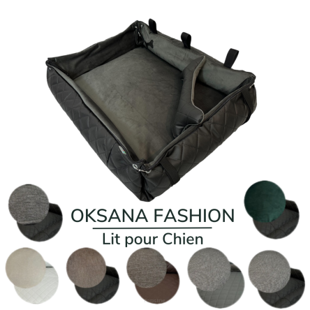 Lit pour Chien Oksana Fashion M: : Confort Royal pour Votre Fidèle Compagnon