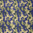 Tissu microfibre motif Camouflage bleu marine - 2