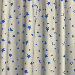 Tissu microfibre motif Étoiles Bleues