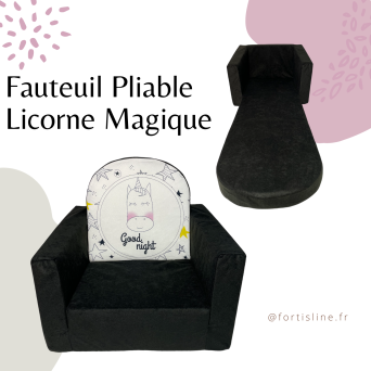 Fauteuil Pliable en Mousse pour Enfants Licorne Magique - Douceur et Sécurité au Rendez-vous!