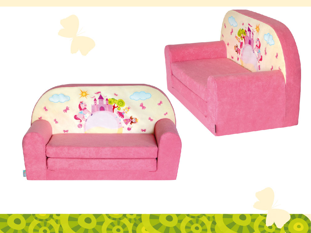 Mini Canape Lit Enfant Chateau Rosefauteuils Poufs Matelas Meubles Enfants